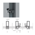 Aluminum Curtain Wall Profile exposed frame hidden frame